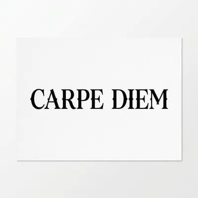 «Carpe diem» латынь — лови момент