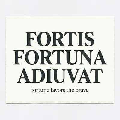«Fortis fortuna adiuvat» латынь — для мужчин