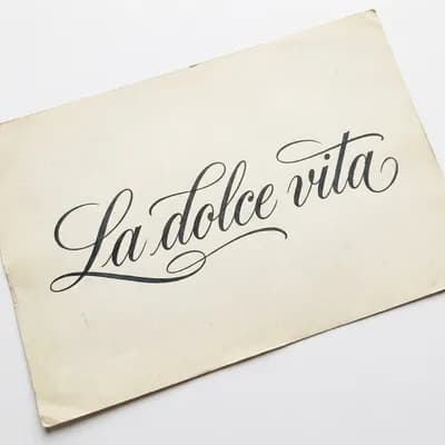 «La dolce vita» итальянский — сладкая жизнь