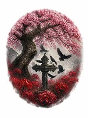 Тату сакура для девушки