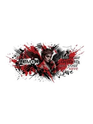 Тату эскиз: Демон
