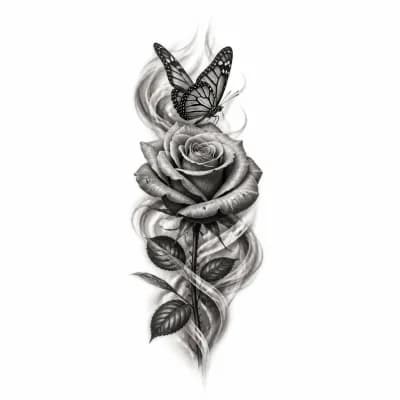 Тату эскиз: Я хочу, чтобы тату была более уточенная и женственная. С добавлением теней 
