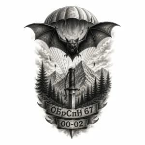 Кинжал тату эскиз