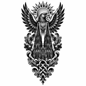 Солнце тату эскиз