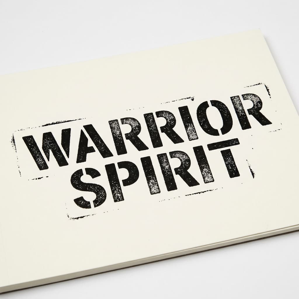 Тату эскиз: «Warrior spirit» — мужская мотивирующая