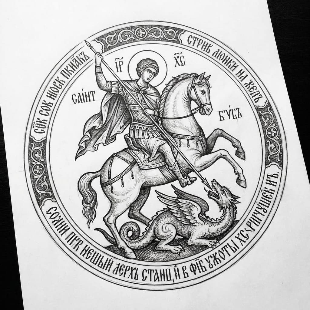 Тату СВО на ноге — эскиз Реализм