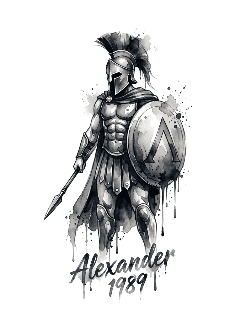 Тату эскиз: спартанец из 300 спартанцеы