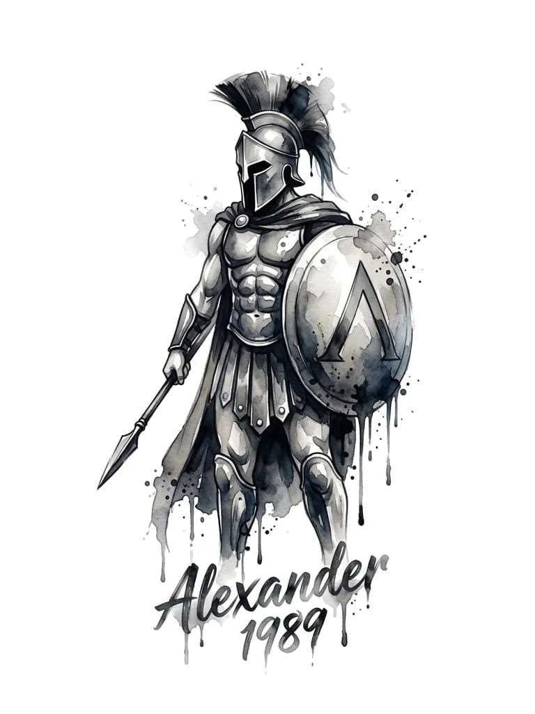 Тату эскиз: спартанец из 300 спартанцеы