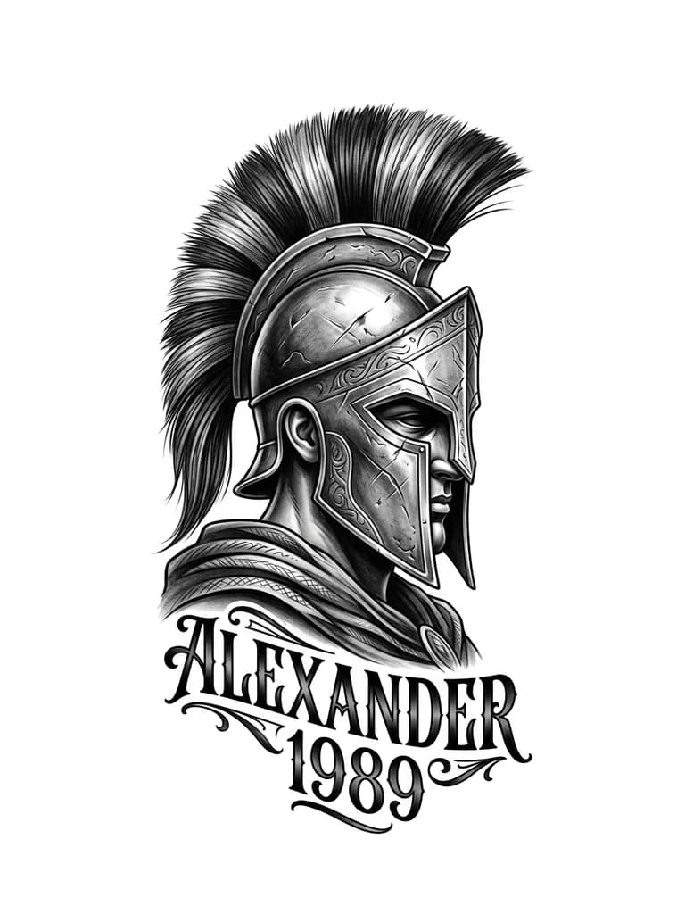 Тату эскиз: спартанец из 300 спартанцеы