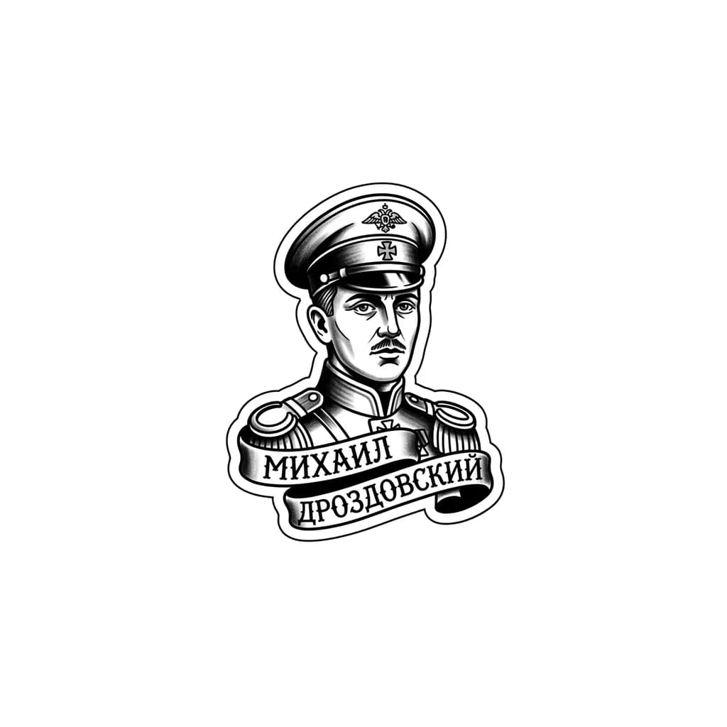 Тату эскиз: Михаил Гордеевич Дроздовский