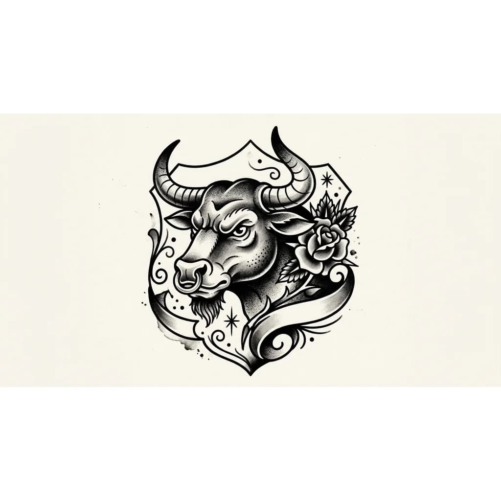 Тату эскиз: вол