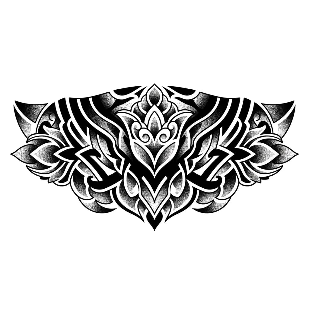 Тату СВО в стиле Блэкворк — эскиз Блэкворк