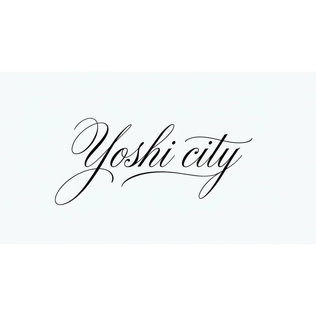 Тату эскиз: сделай эскиз тату в каллиграфическом стиле с длинными линиями букв 