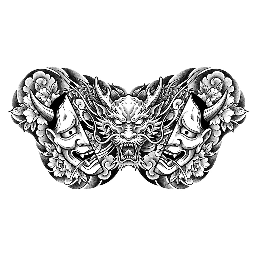 Тату Дракон в стиле Традиционный — эскиз Традиционный