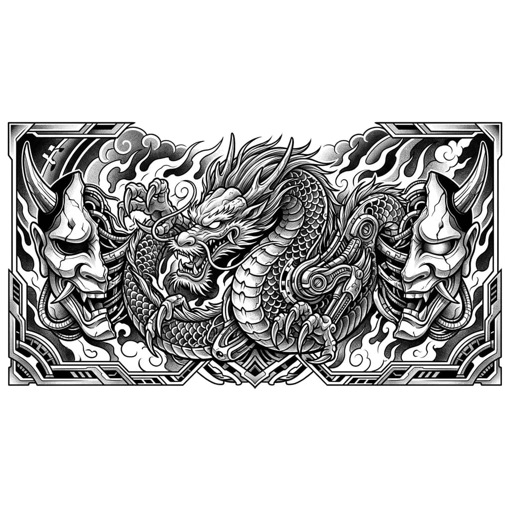 Тату Дракон в стиле Реализм — эскиз Реализм