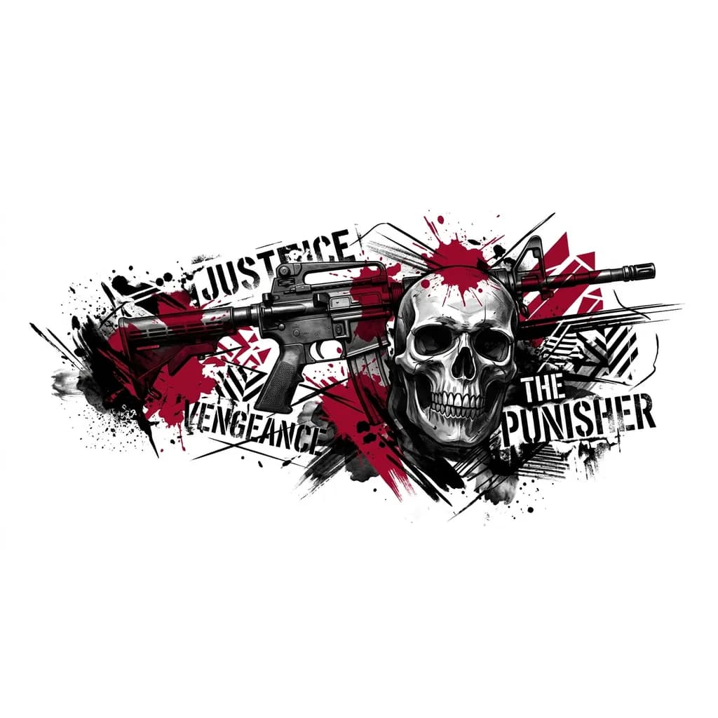 каратель с оружием на тыльной стороне предалечья 