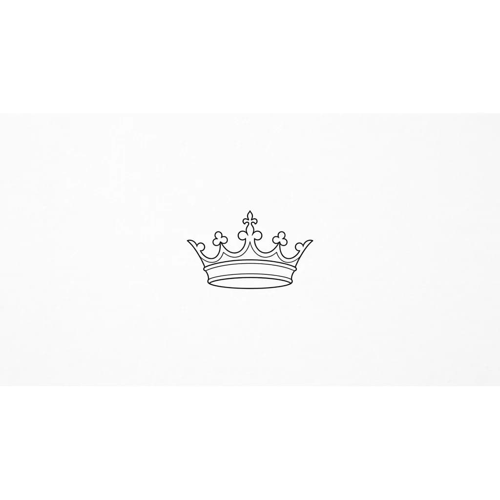 маленькая корона контурная