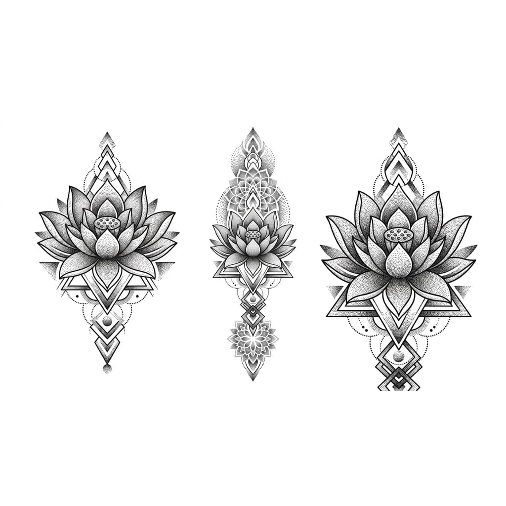 лотос раскрытый дотворк