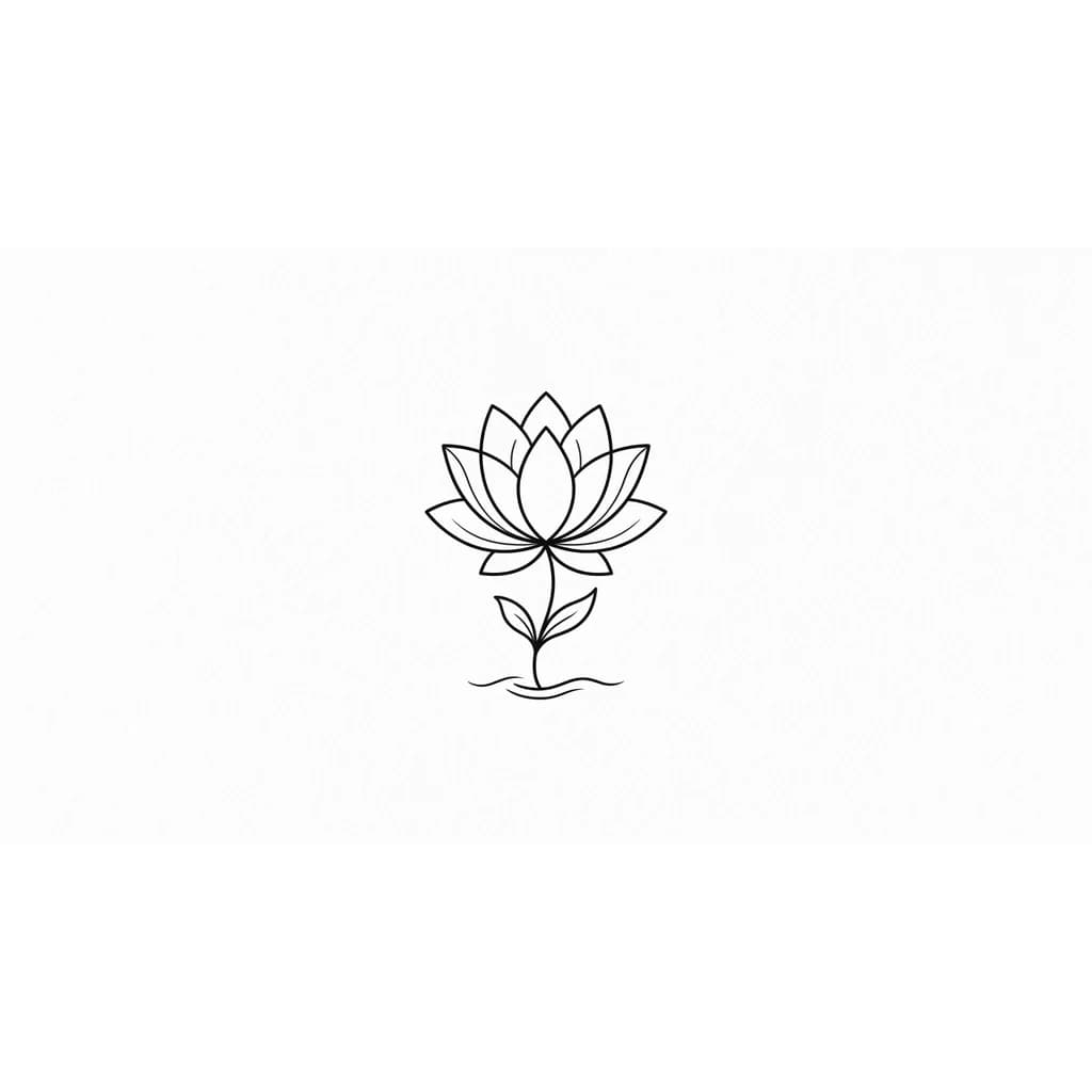 лотос контурный маленький