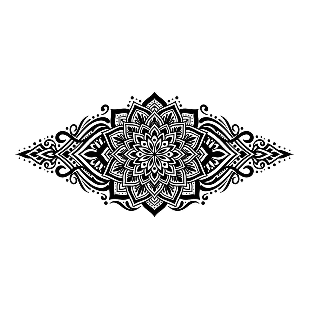 мандала чёрная контрастная