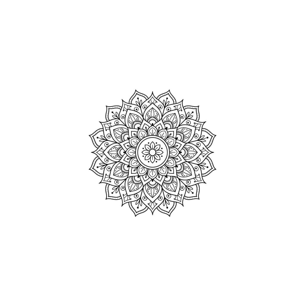 мандала простая маленькая