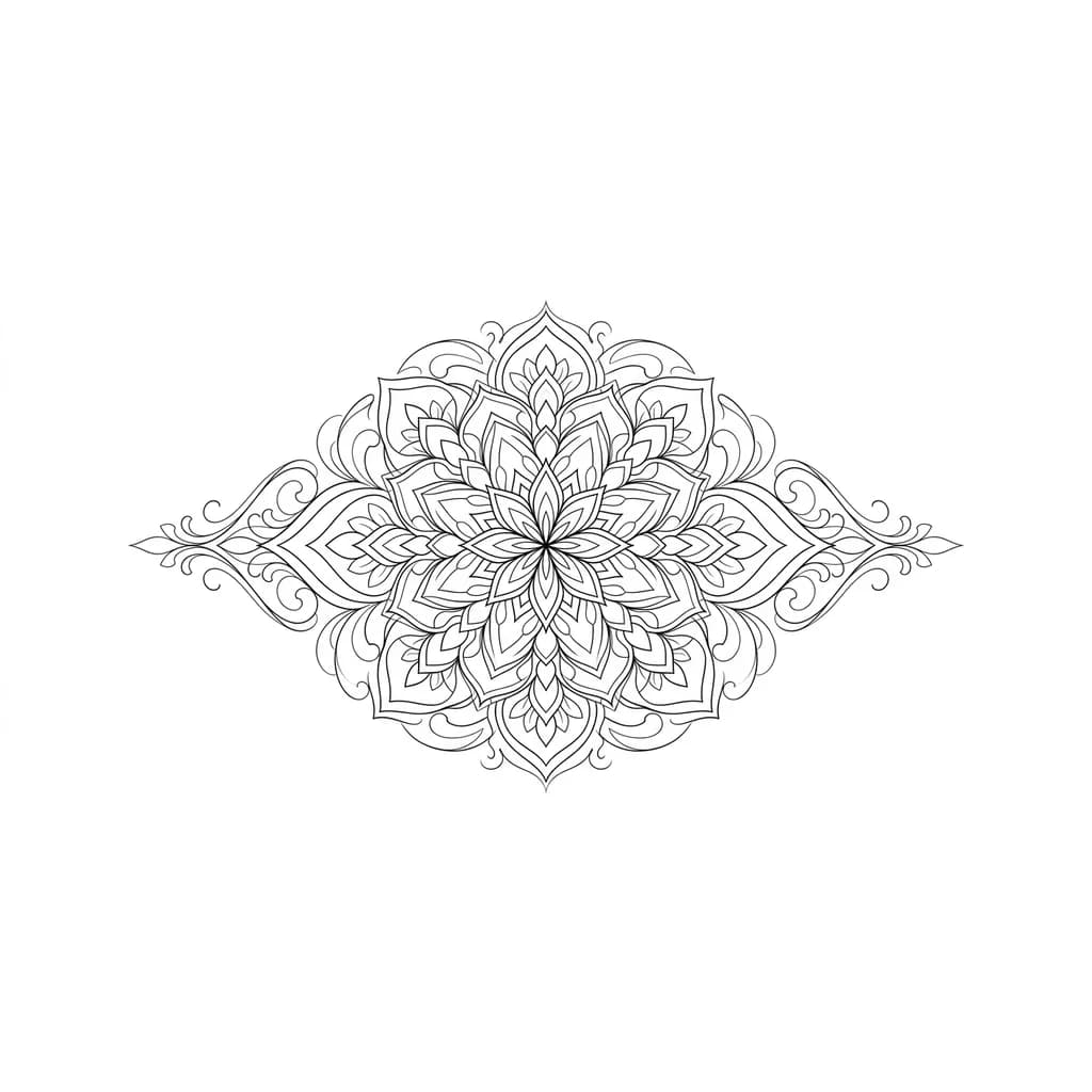 мандала тонкие линии