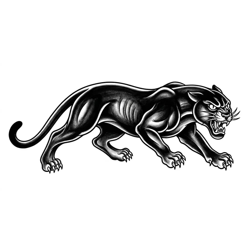 пантера олдскул крадущаяся