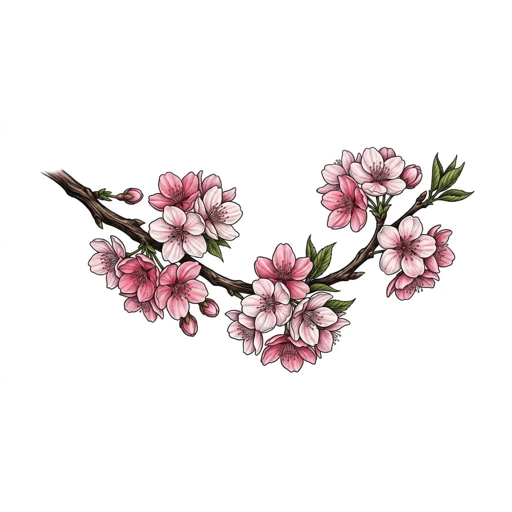 цветущая сакура реалистичная