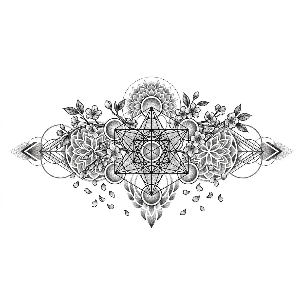 сакура дотворк с опадающими лепестками