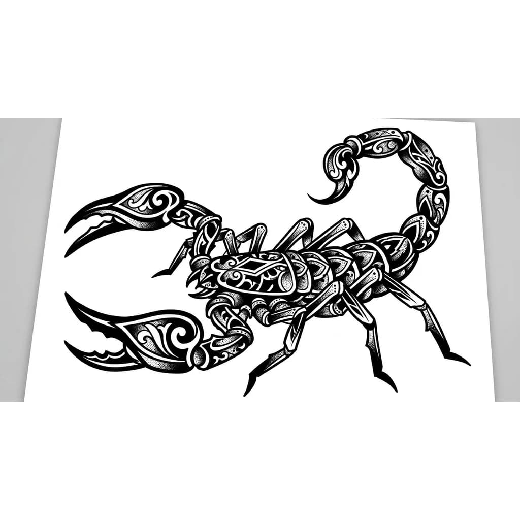 скорпион чёрный массивный