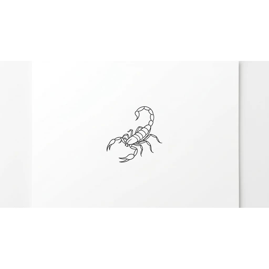 скорпион маленький контурный