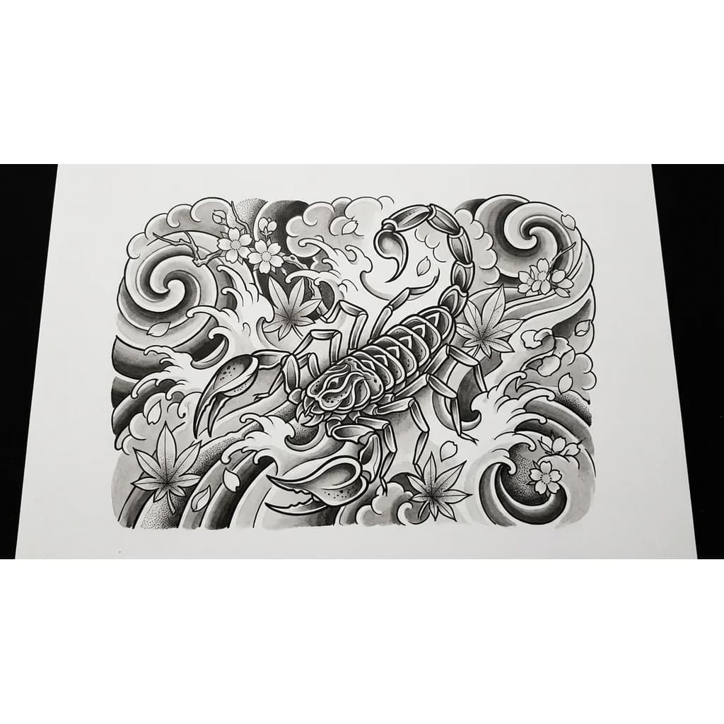 скорпион японский стиль