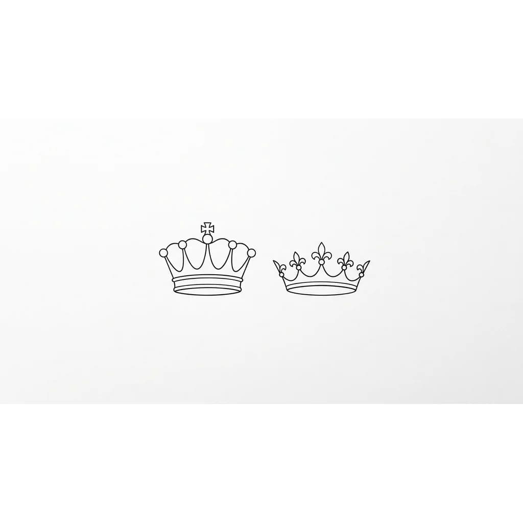 парные тату king и queen короны