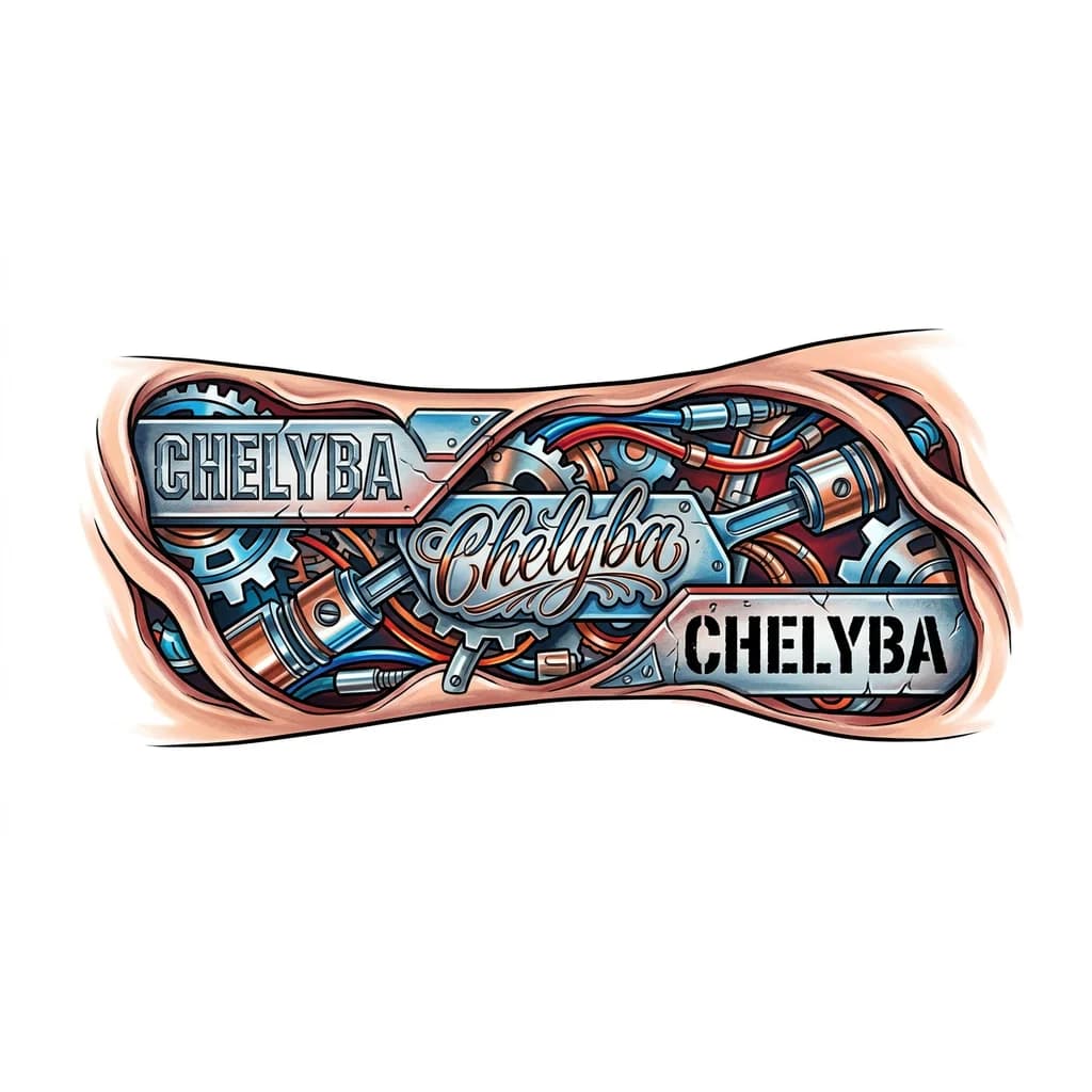 Тату CHELYBA несколько вариантов 