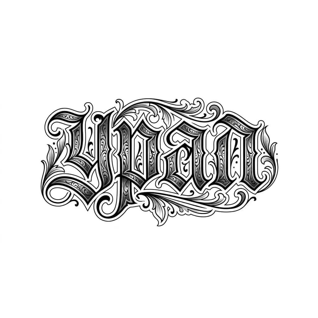 надпись УРАЛ в готическом стиле 