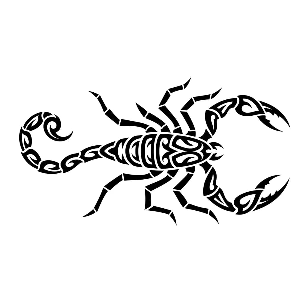 Тату эскиз: Скорпион а стиле нео трайбл.
