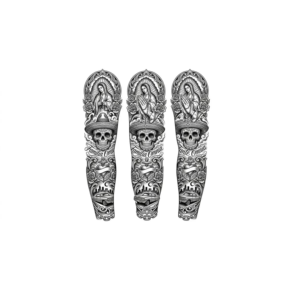 Тату эскиз: Сгенерируй тату черепа 