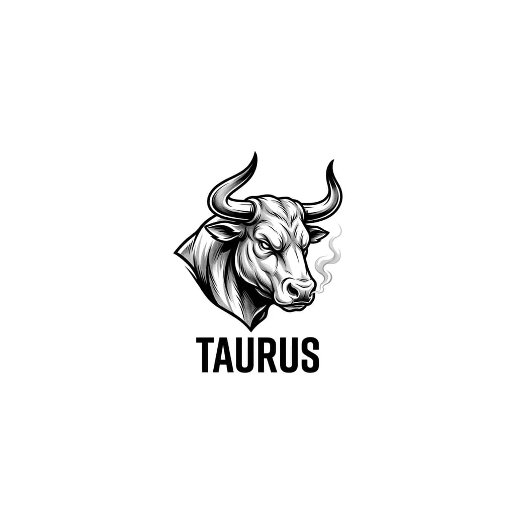 Тату эскиз: Хочу татуировку в виде тельца на запястье со смыслом защита и уверенность в себе агрессивным но контролируемы  компактная голова быка чуть опущенная с жестким взглядом рога аккуратно изогнуты вверх Символ силы и контроля без лишней агрессии   из ноздрей легкий дым стиль черно серый общий вайб спокойный контролируемая сила и защита