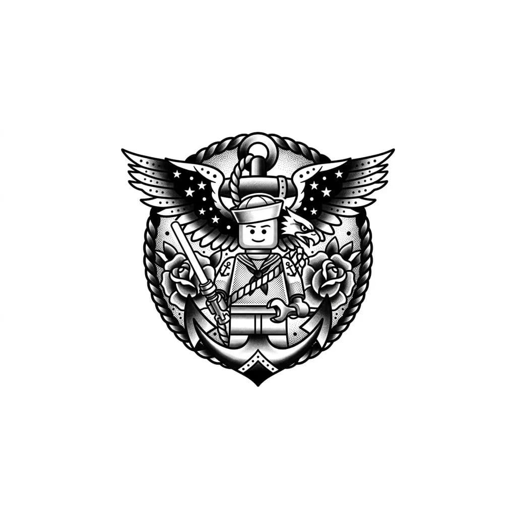 Тату эскиз: Star Wars Lego тату
