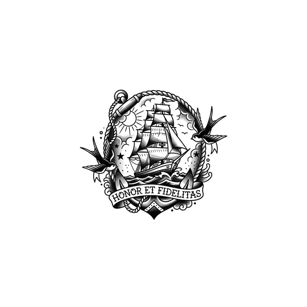 Тату эскиз: Надпись на латыни