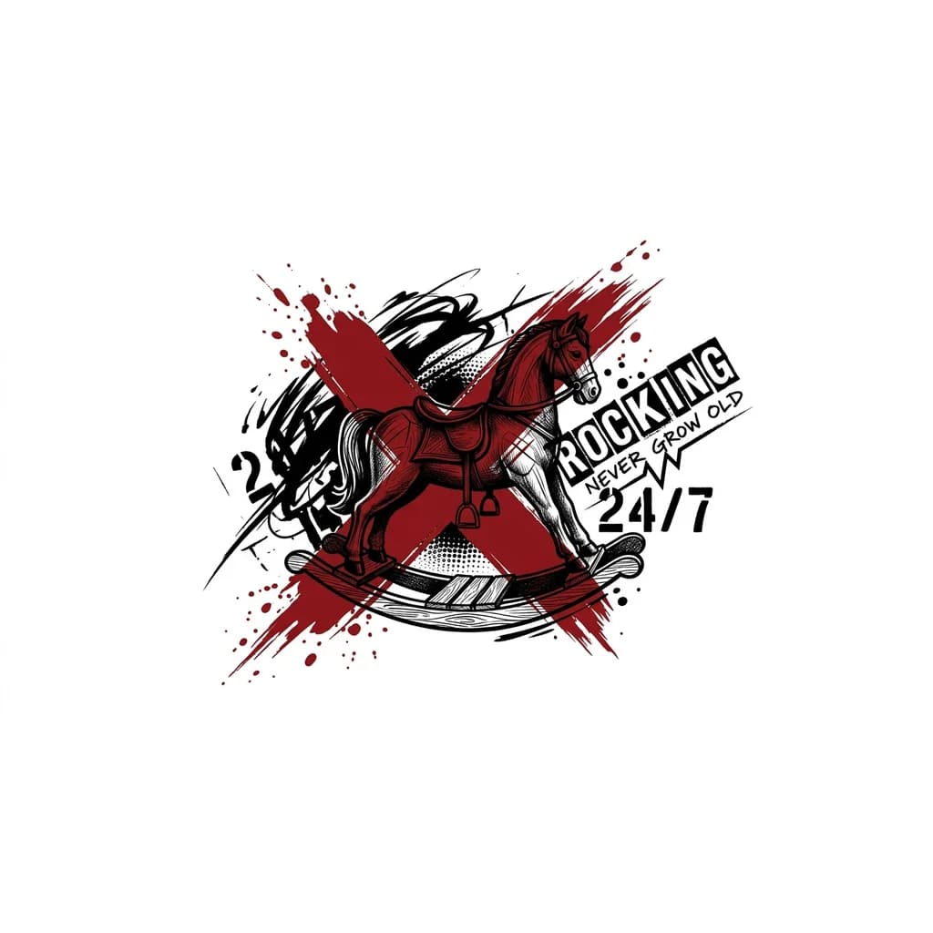 Тату эскиз: Лошадка качалка татуировка на руку