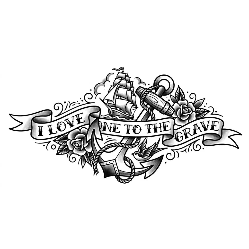 Тату эскиз: Надпись на кисте 