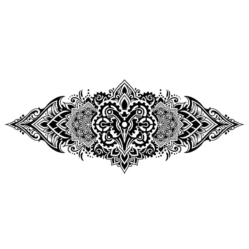 Тату эскиз: Шестерёнка 