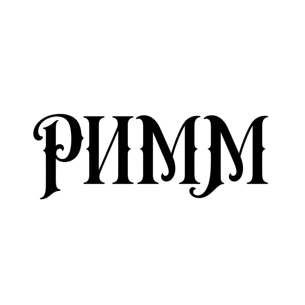 Тату эскиз: Font: римм (classic serif)