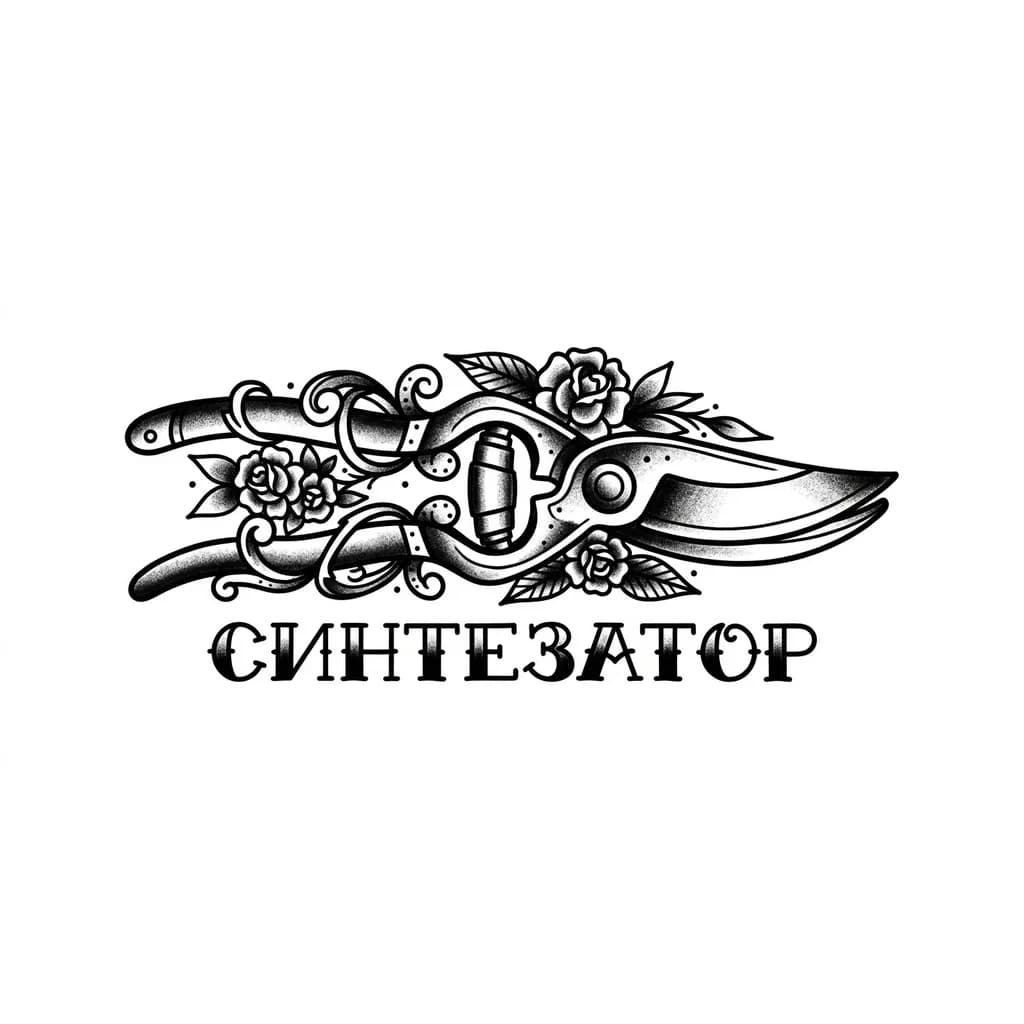 Тату эскиз: Секатор
