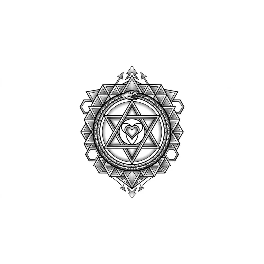 Тату эскиз: Символы любовь защита сила