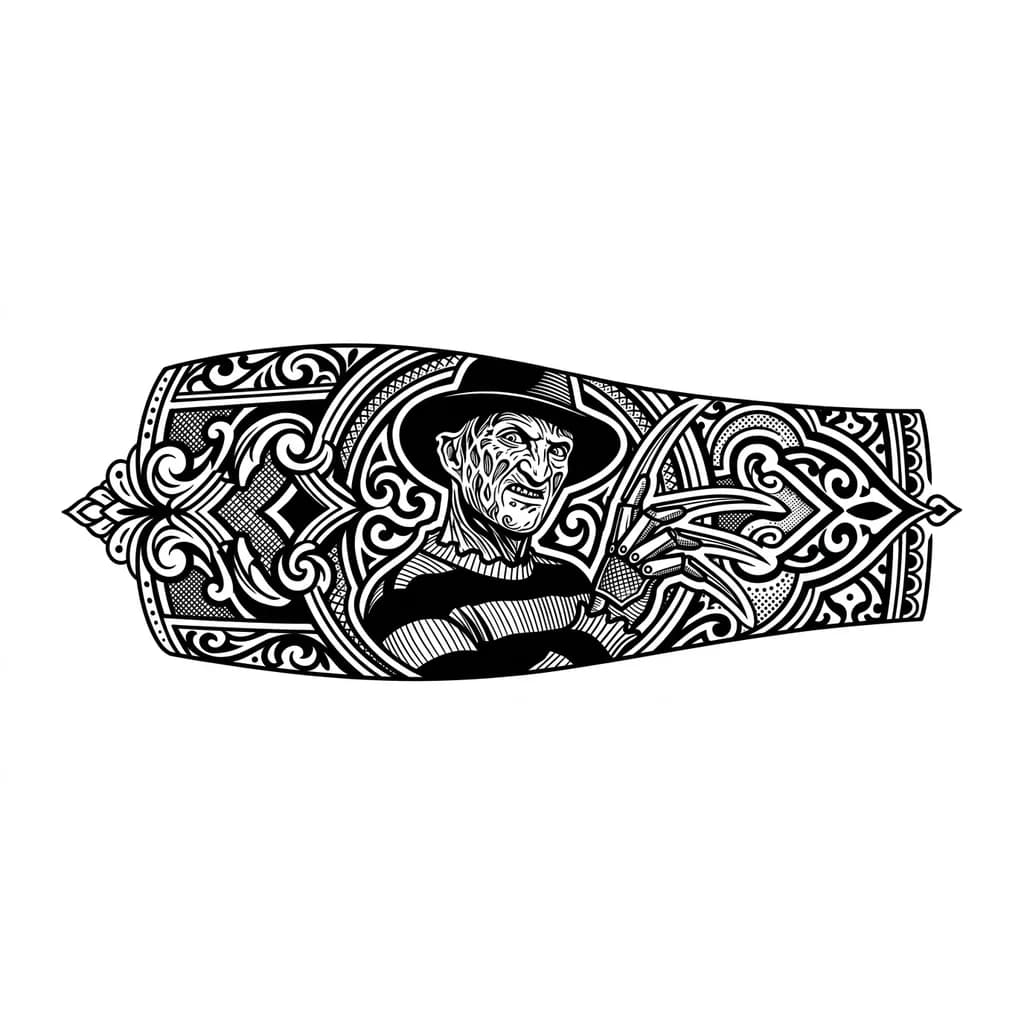 Тату эскиз: фреди крюгер