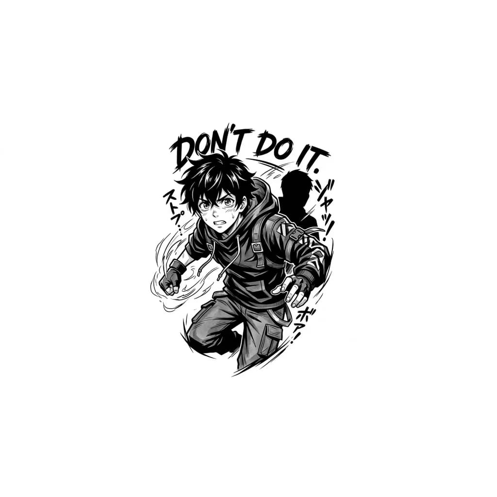 Тату эскиз: надпись dont do it