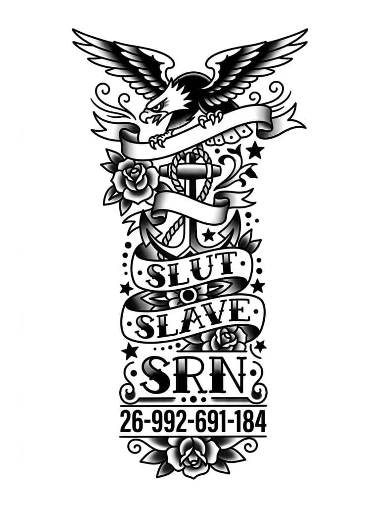 Тату эскиз: нужно сделать слова с толбик 