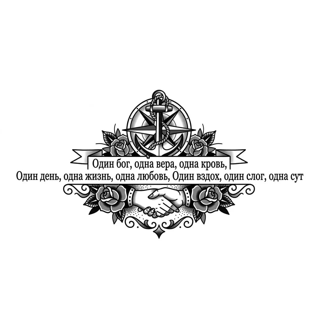 Тату эскиз: Мужское тату под грудью надпись
